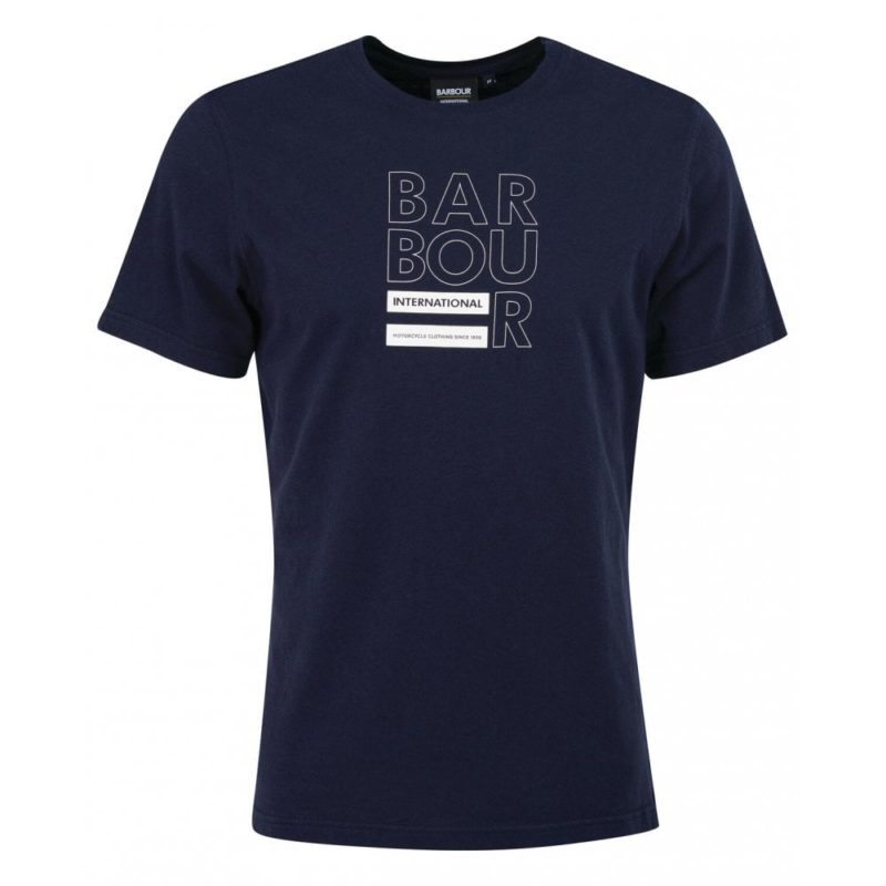 Barbour International Cube T-shirt (Night Sky) | 1
