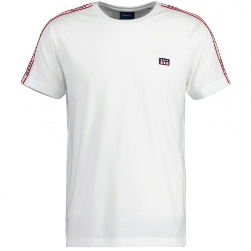 Gant Men's Shoulder Tape T-shirt - (White) | 1