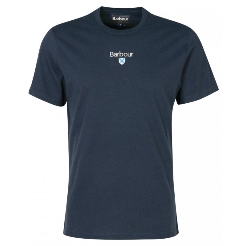 Barbour Stockton Logo Tailored Fit T-shirt (Classic Navy) | 1