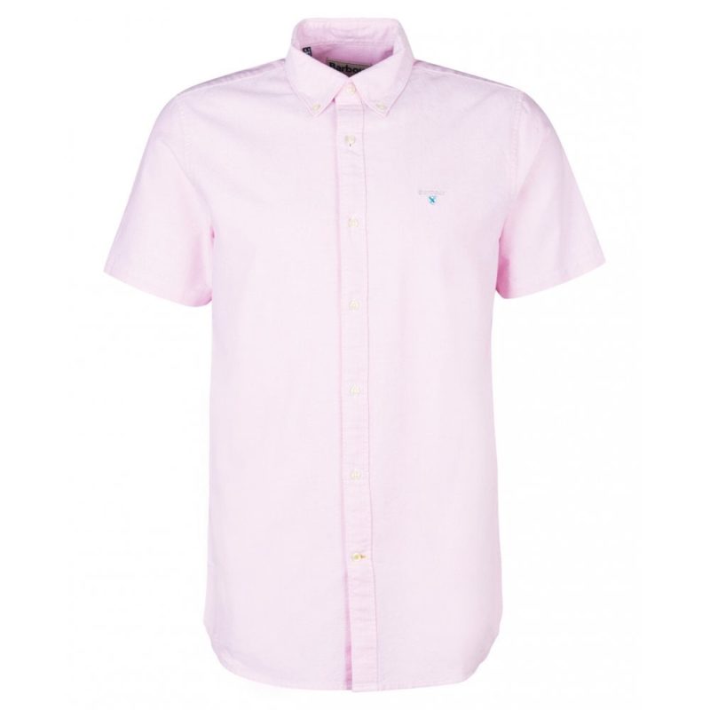 Barbour Oxford Short Sleeve Tailored Fit Shirt (Pink) | 1