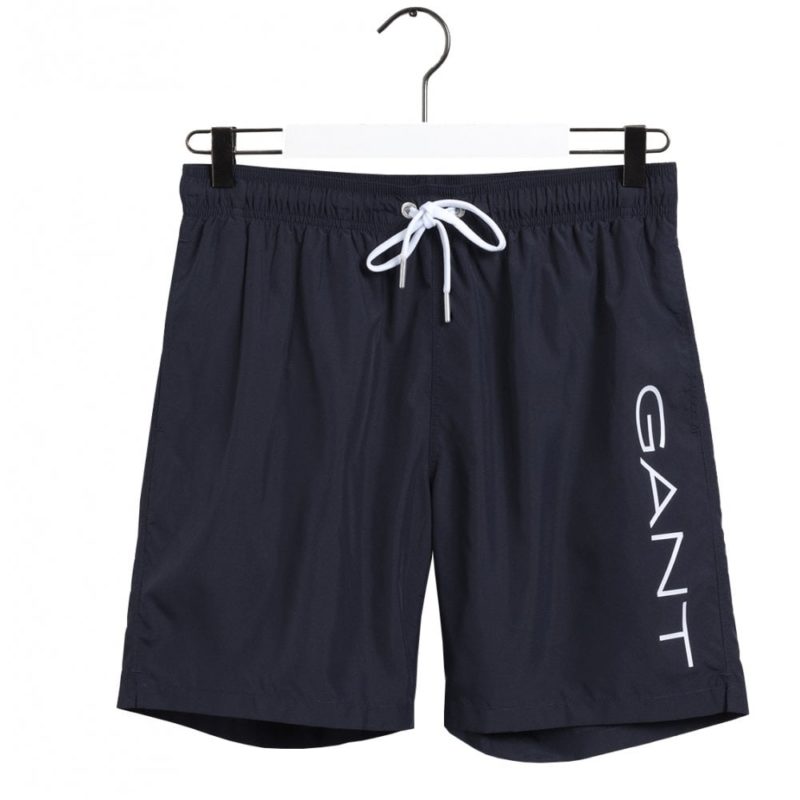 Gant Lightweight Logo Swim Shorts (Marine) | 1