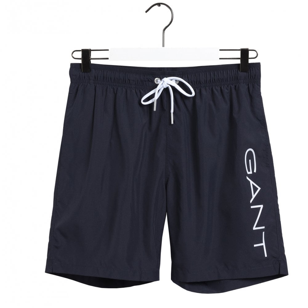 Gant Men's Lightweight Logo Swim Shorts - (Marine) | 4