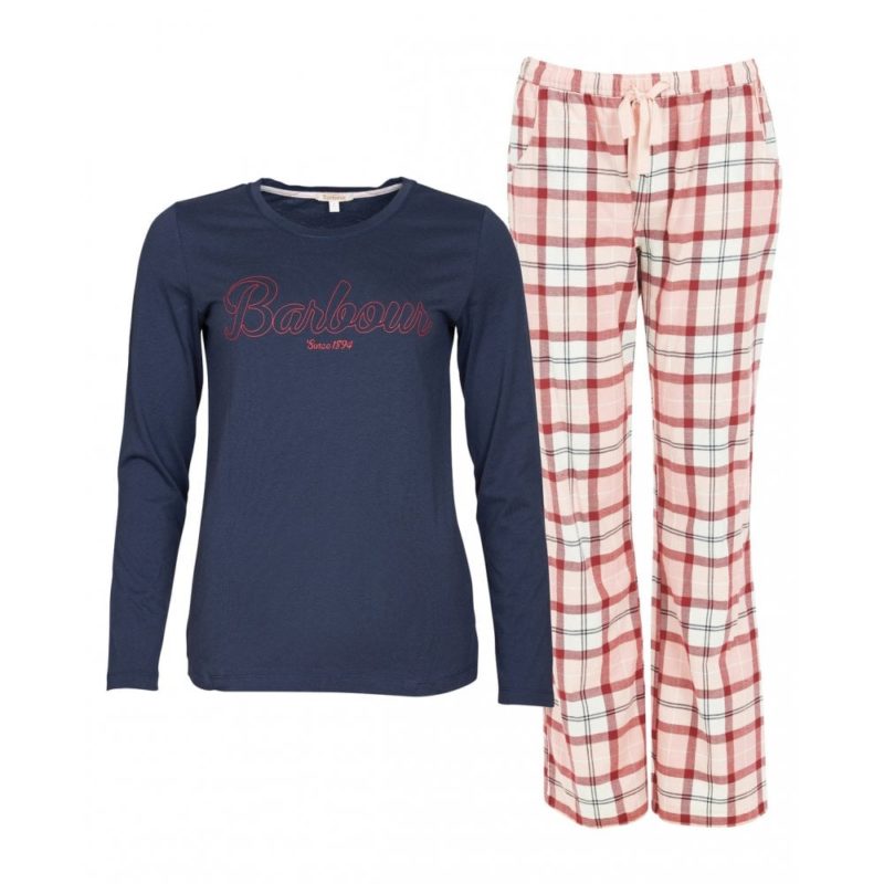 Barbour Women's Phoebe Pyjama Set - (Red/pink) | 1