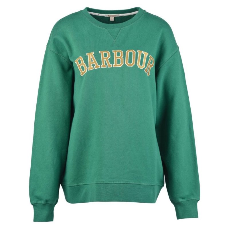 Barbour Women's Northumberland Overlayer Sweatshirt - (Glad Green) | 1