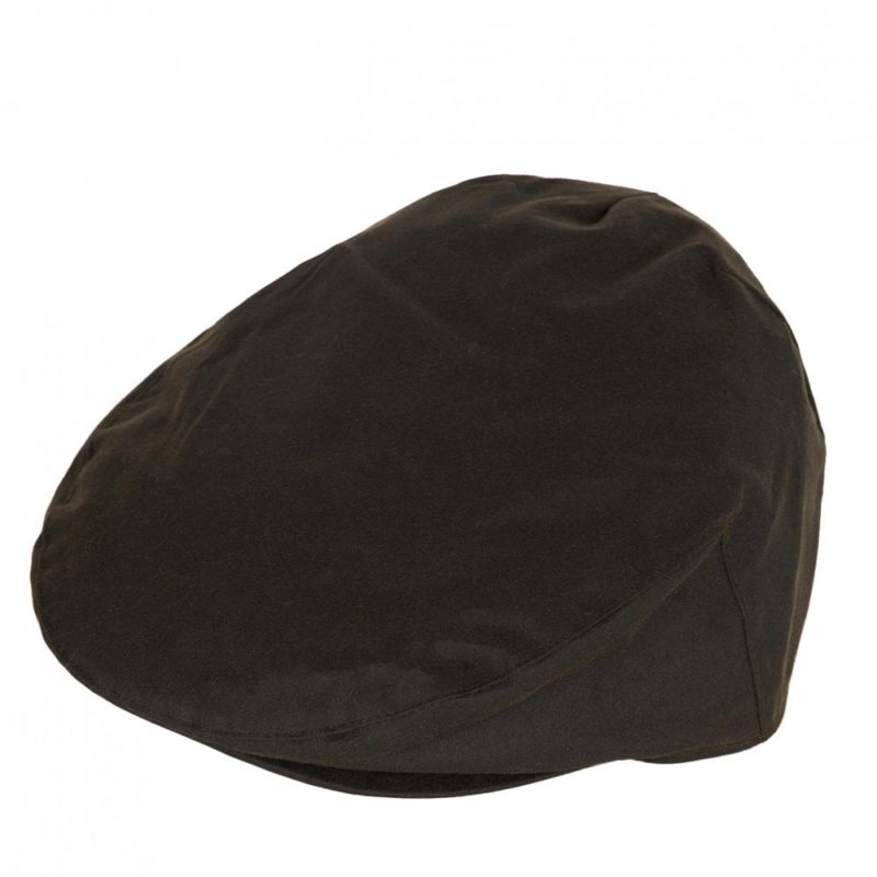 Barbour Wax Flat Cap (Olive) | 1