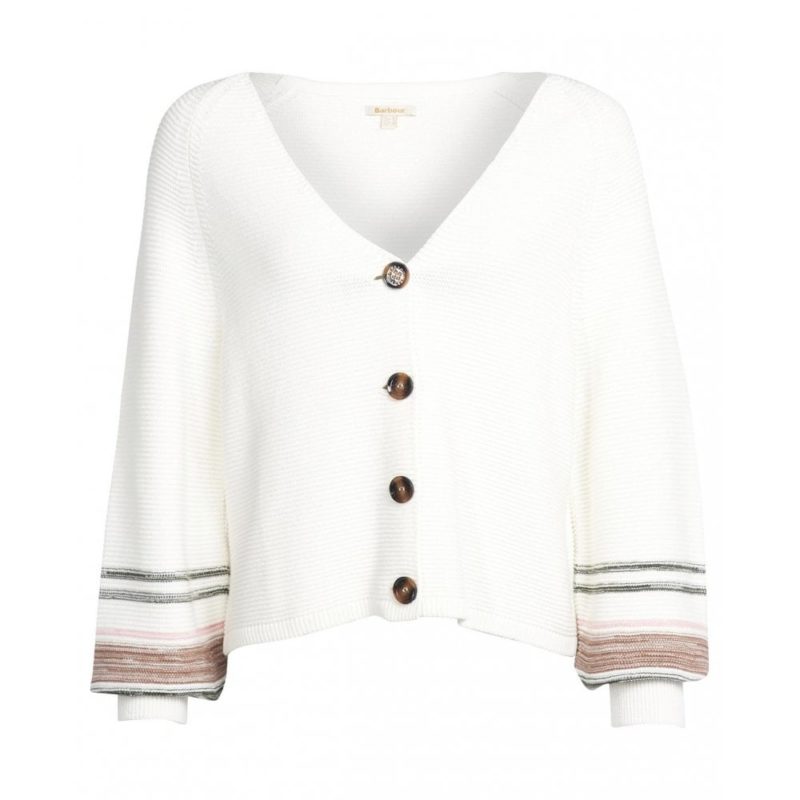 Barbour Women's Seaholly Knitted Cardigan - (White) | 1