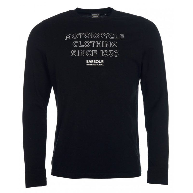 Barbour International Transmission Long Sleeve T-shirt (Black) | 1