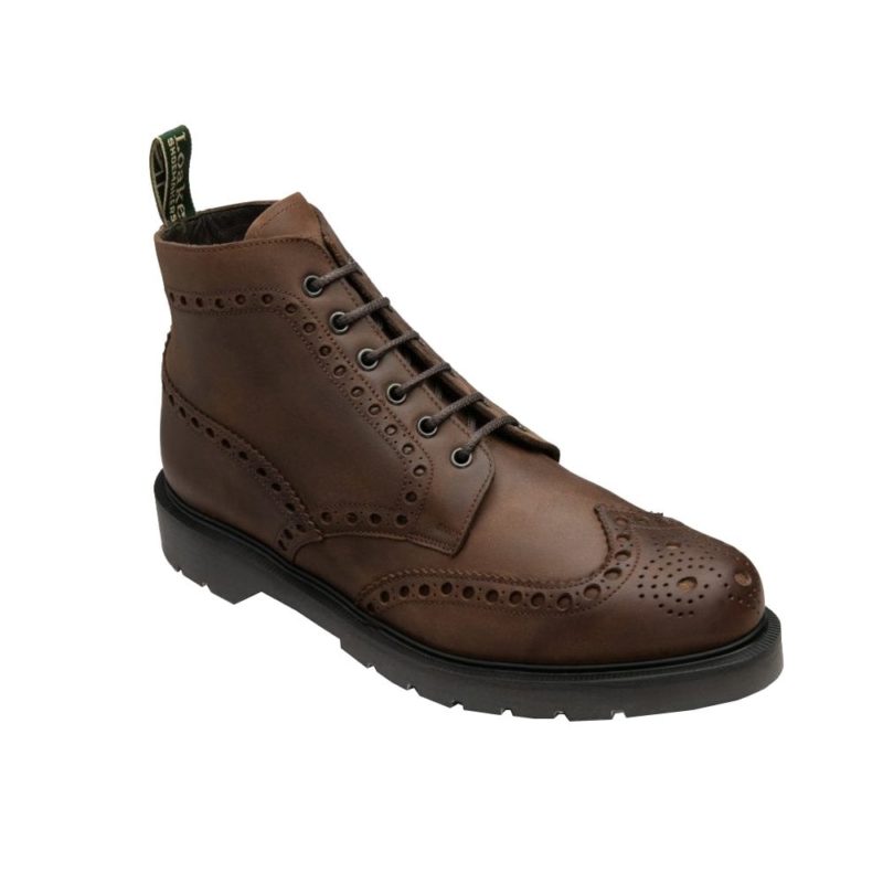 Loake Gage Brogue Boot (Brown Oiled Nubuck) | 1