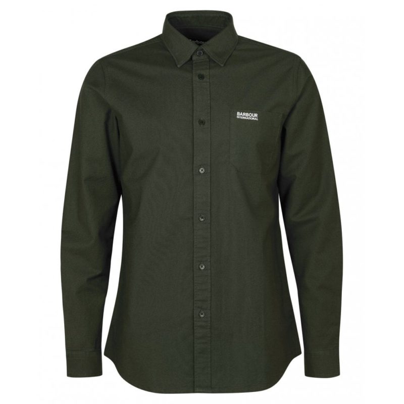 Barbour International Men's Kinetic Tailored Fit Shirt - (Forest Green) | 1