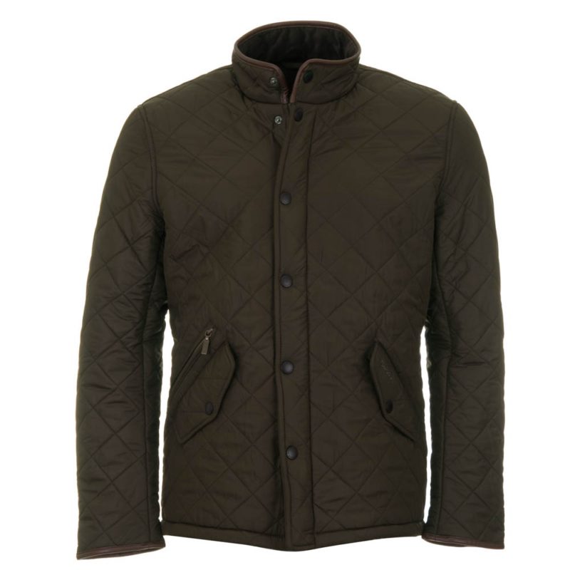 Barbour Men's Powell Quilted Jacket - (Olive) | 1