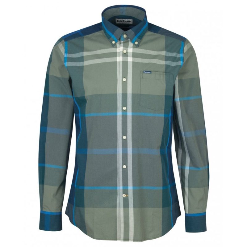 Barbour Harris Tailored Fit Shirt (Kielder Blue Tartan) | 1