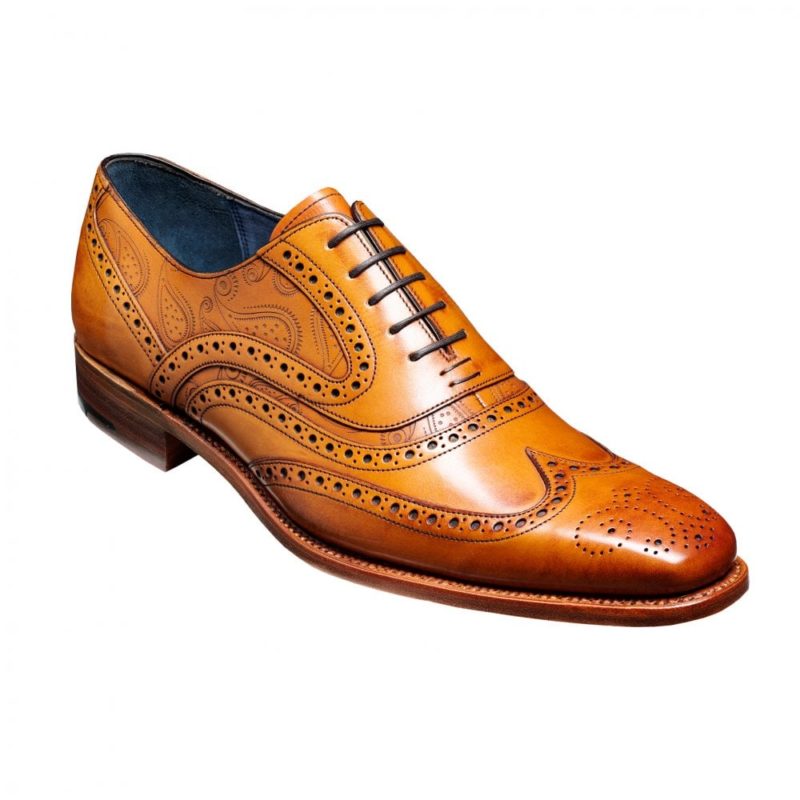 Barker Men's McClean Shoes - (Cedar Calf/ Paisley Laser) | 1
