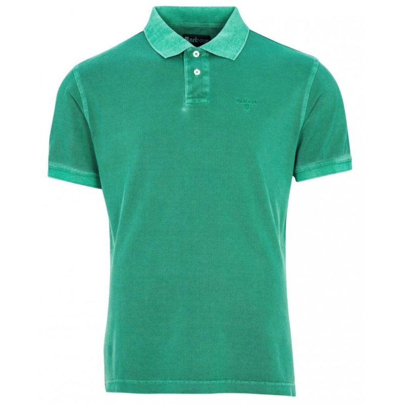 Barbour Washed Sports Polo Shirt (Green) | 1