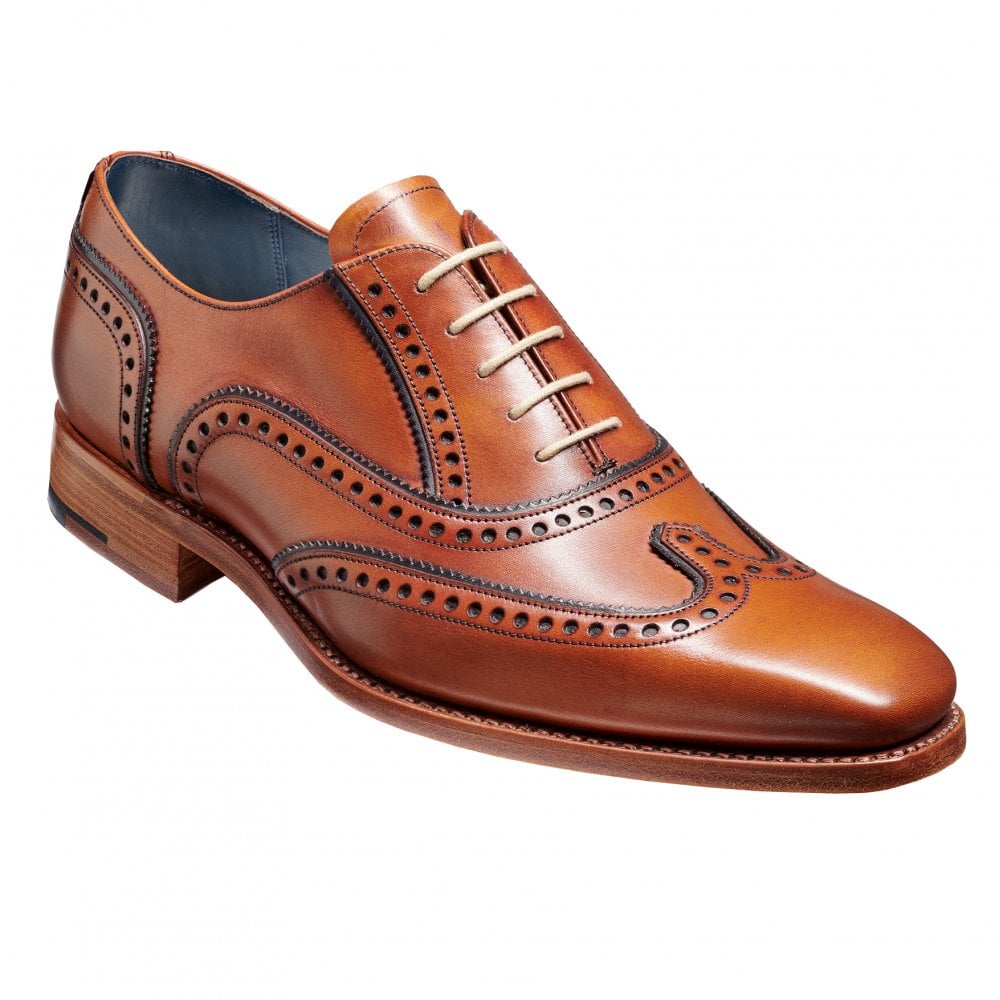 Barker Men's Spencer Shoes - (Antique Rosewood/Navy calf) | 5