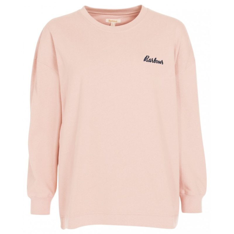 Barbour Women's Rosie Lounge Crew Neck Sweater - (Pink) | 1