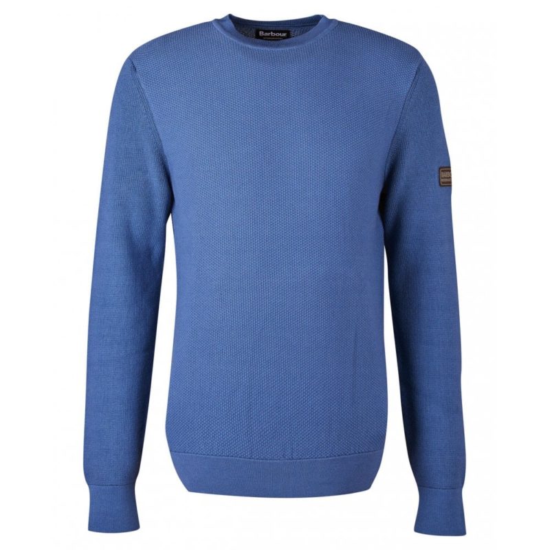 Barbour International Men's Drive Knitted Crew Neck Sweater - (Blue) | 1