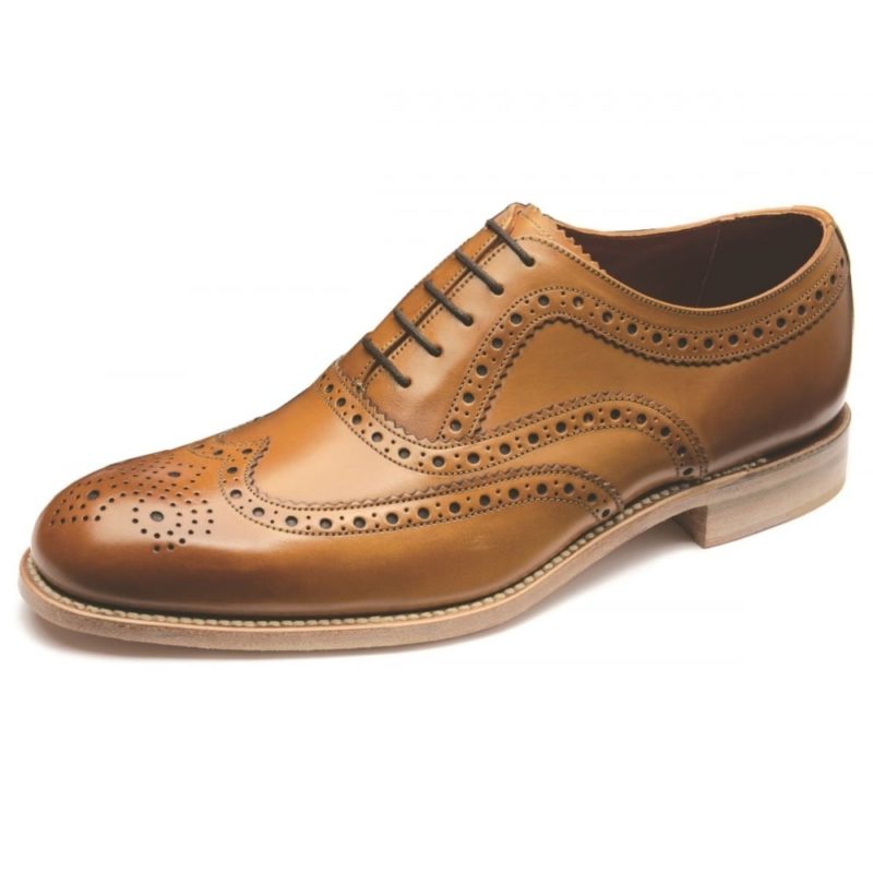 Loake Men's Fearnley Calf Brogue Oxford Shoes - (Tan) | 1