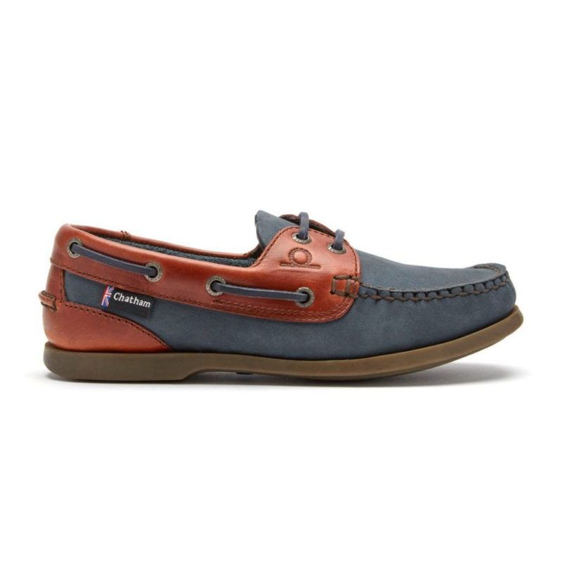 Chatham Women's Bermuda Lady II G2 Leather Boat Shoes (Navy/seahorse) | 1