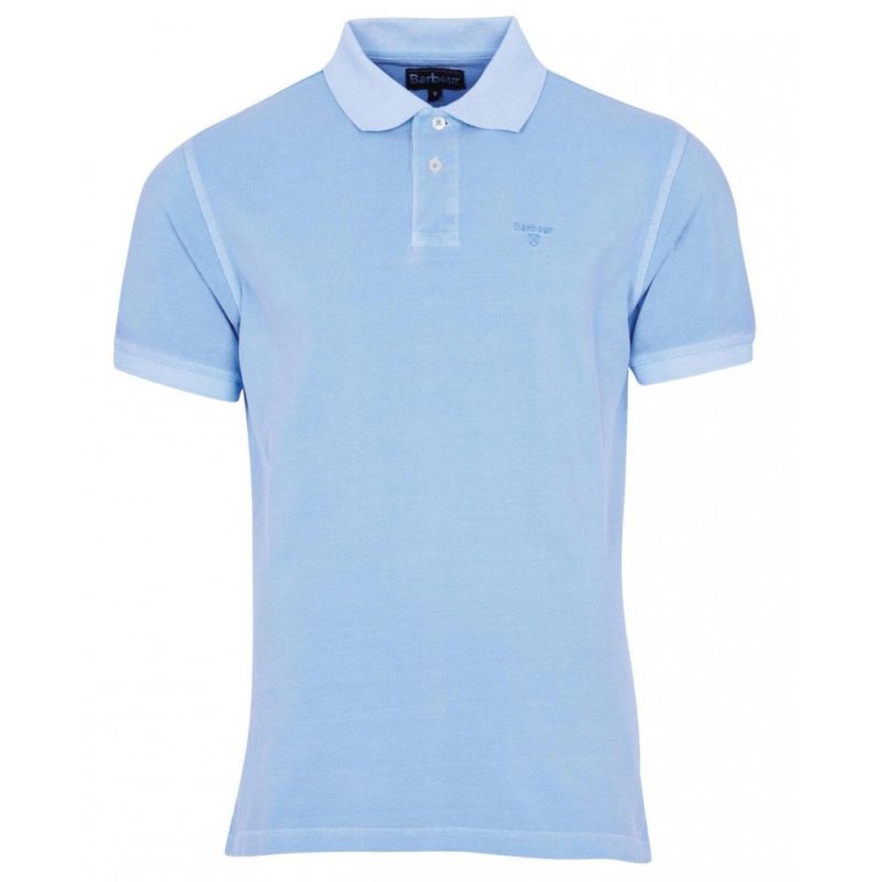 Barbour Washed Sports Polo Shirt (Sky Blue) | 1