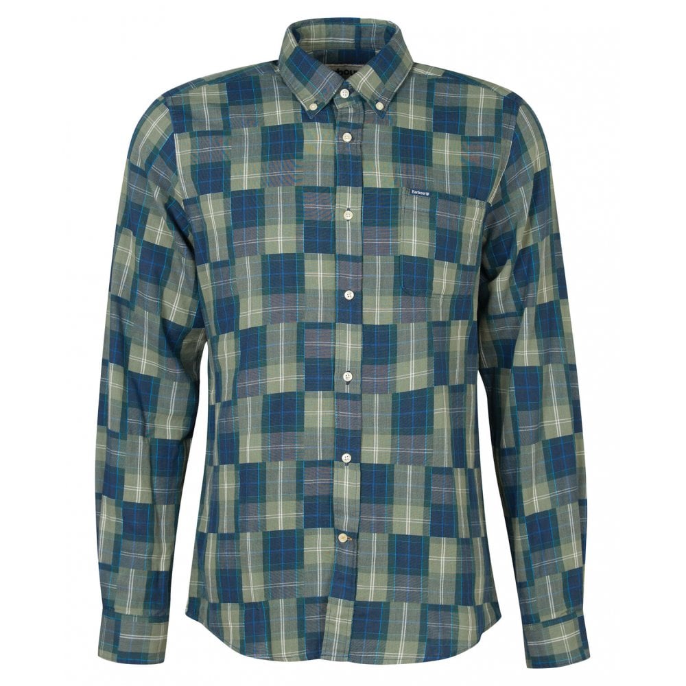 Barbour blue on sale check shirt