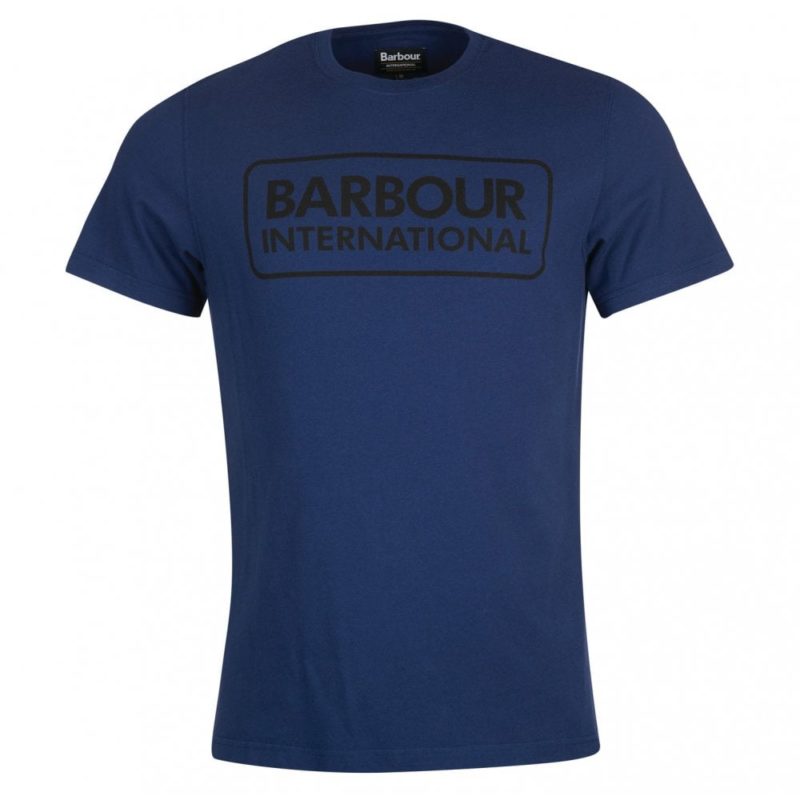 Barbour International Essential Large Logo T-shirt (Regal Blue) | 1