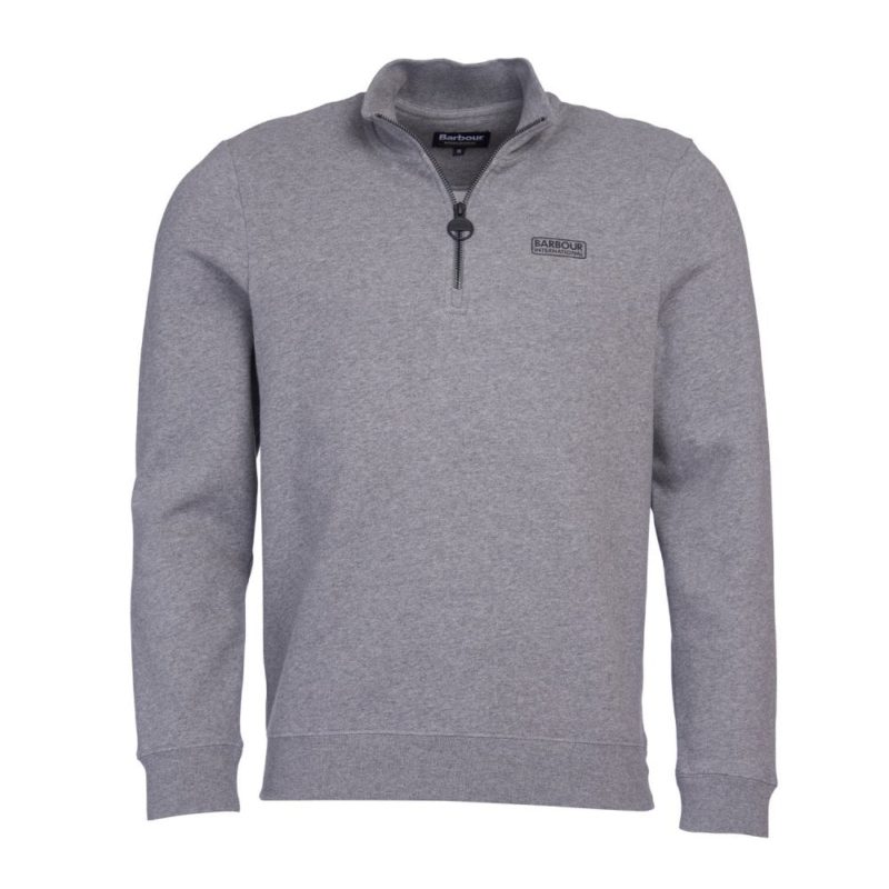 Barbour International Men's Essential Half Zip Sweatshirt - (Grey) | 1