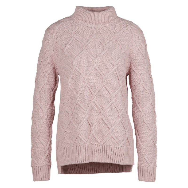 Barbour Women's Burne Roll Neck Knit - (Rosewater Pink) | 1