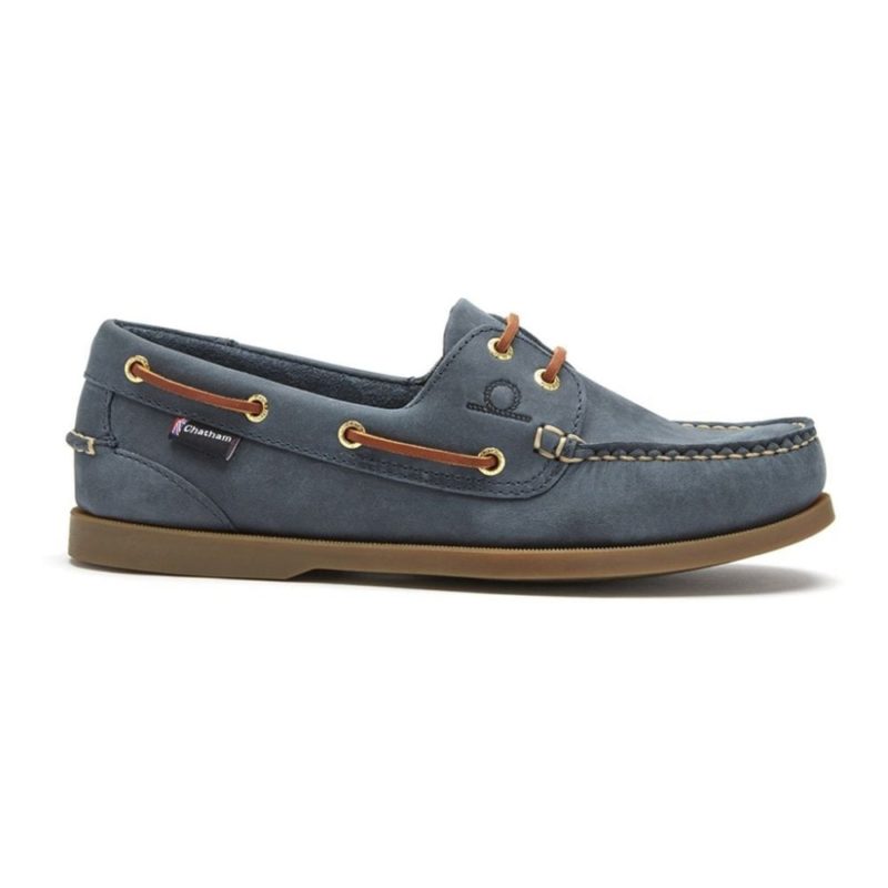 Chatham Women's Deck Lady II G2 Premium Leather Boat Shoes - (Blue) | 1