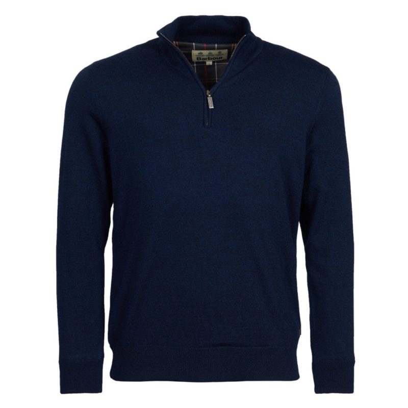 Barbour Men's Gamlan Half Zip Sweater - (Navy) | 1