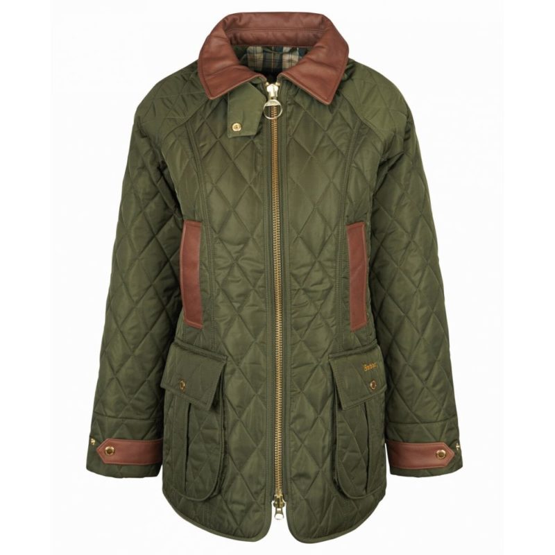 Barbour Women's Premium Beadnell Quilted Jacket - (Olive) | 1