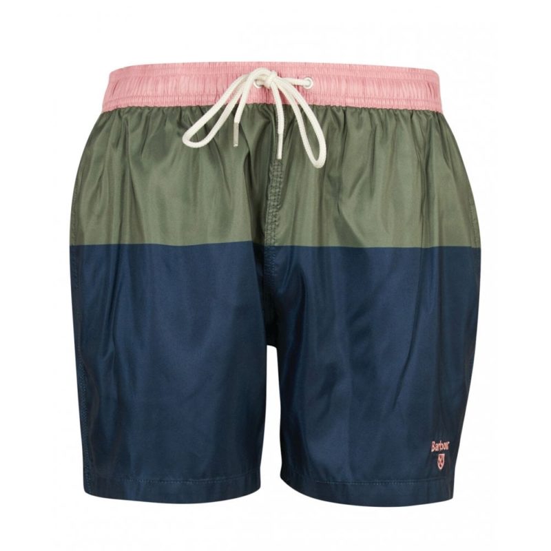 Barbour Men's John Two-Tone Swim Shorts - (Pink Salt) | 1
