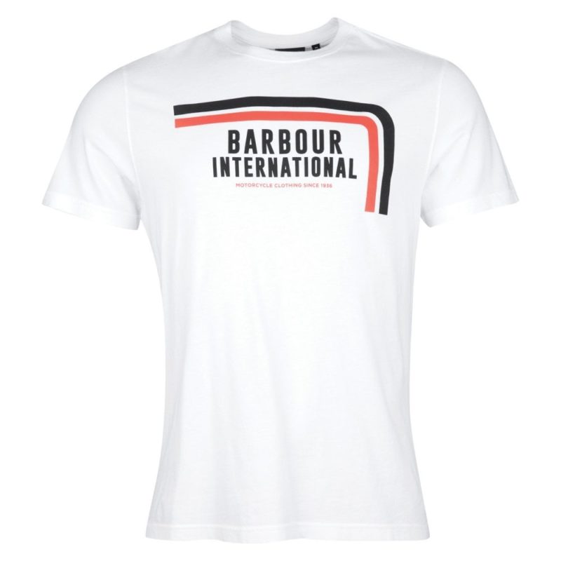 Barbour International Grasstrack T-Shirt (White) | 1
