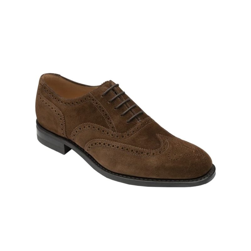 Loake Men's 302SRG Suede Oxford Brogue - (Brown) | 1