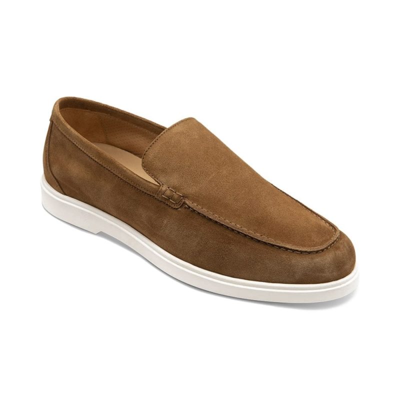 Loake Tuscany Suede Apron Loafer (Chestnut) | 1