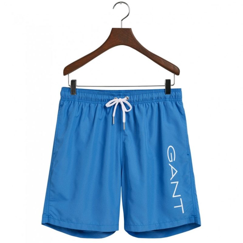 Gant Men's Lightweight Logo Swim Shorts - (Day Blue) | 1
