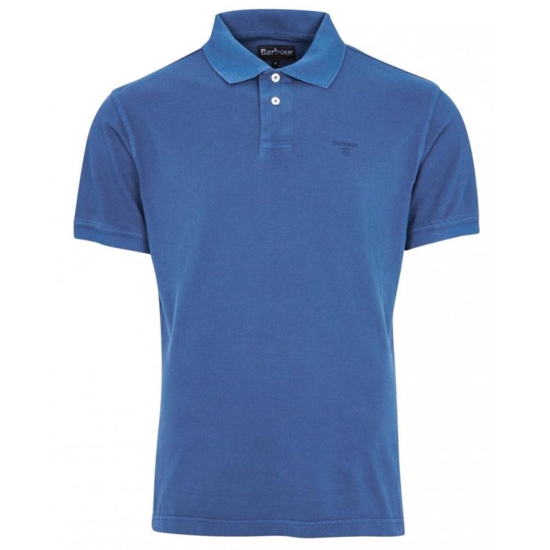 Barbour Washed Sports Polo Shirt (Blue) | 1