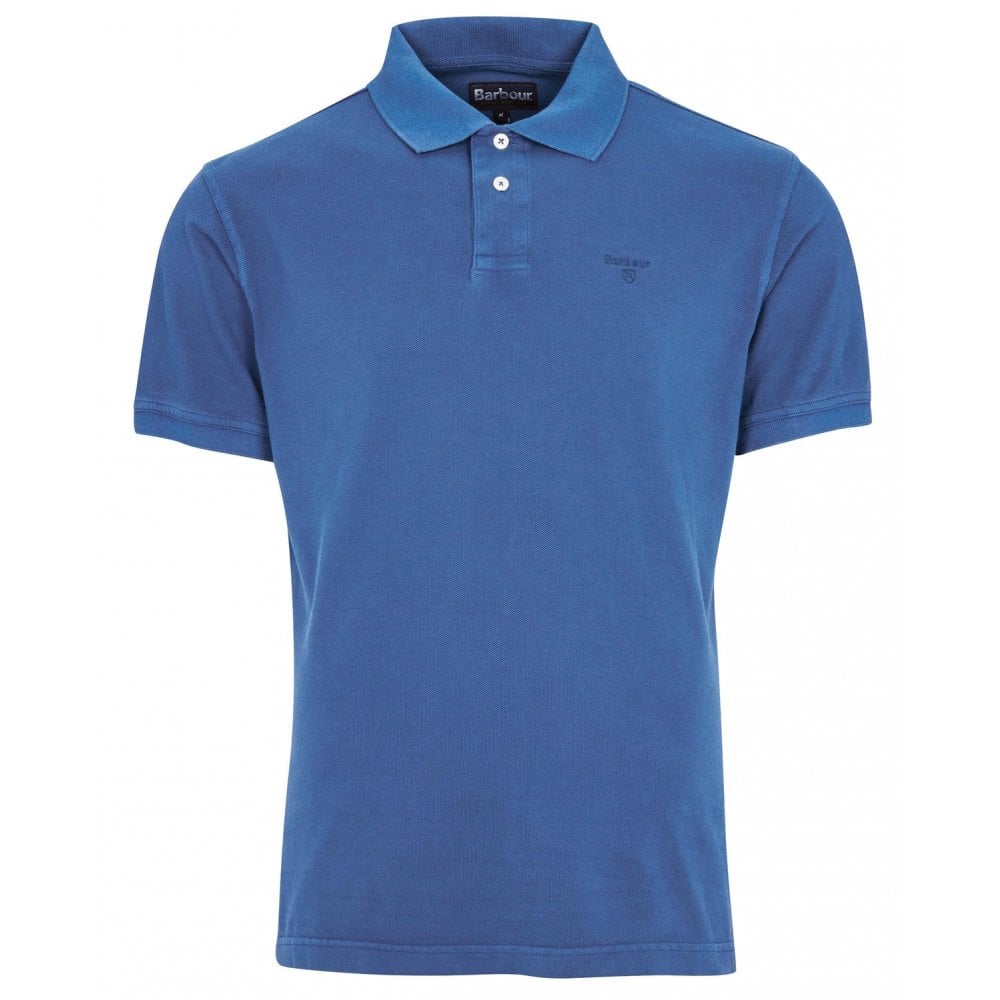 Barbour Washed Sports Polo Shirt (Blue) | 4