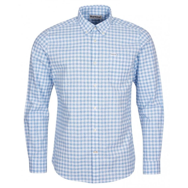 Barbour Kane Tailored Fit Check Shirt (Blue) | 1