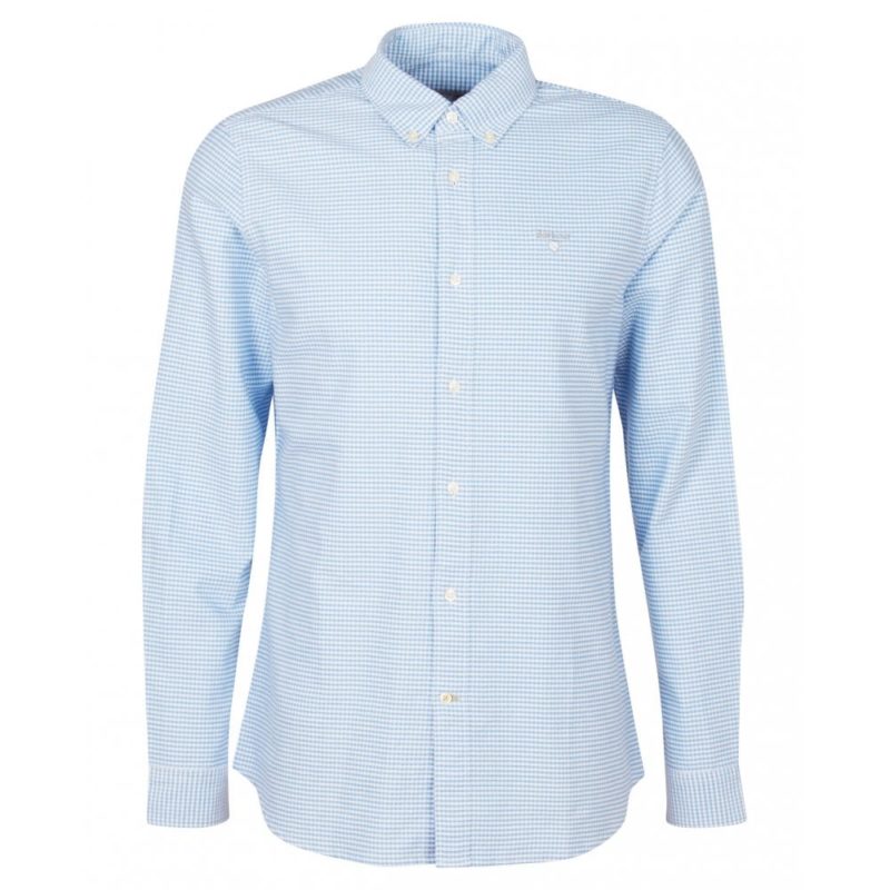 Barbour Gingham Oxford Tailored Fit Shirt (Blue) | 1