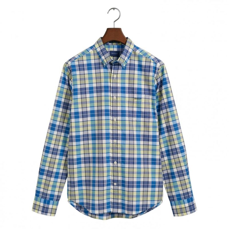 Gant Men's Regular Fit Colorful Check Shirt - (Day Blue) | 1