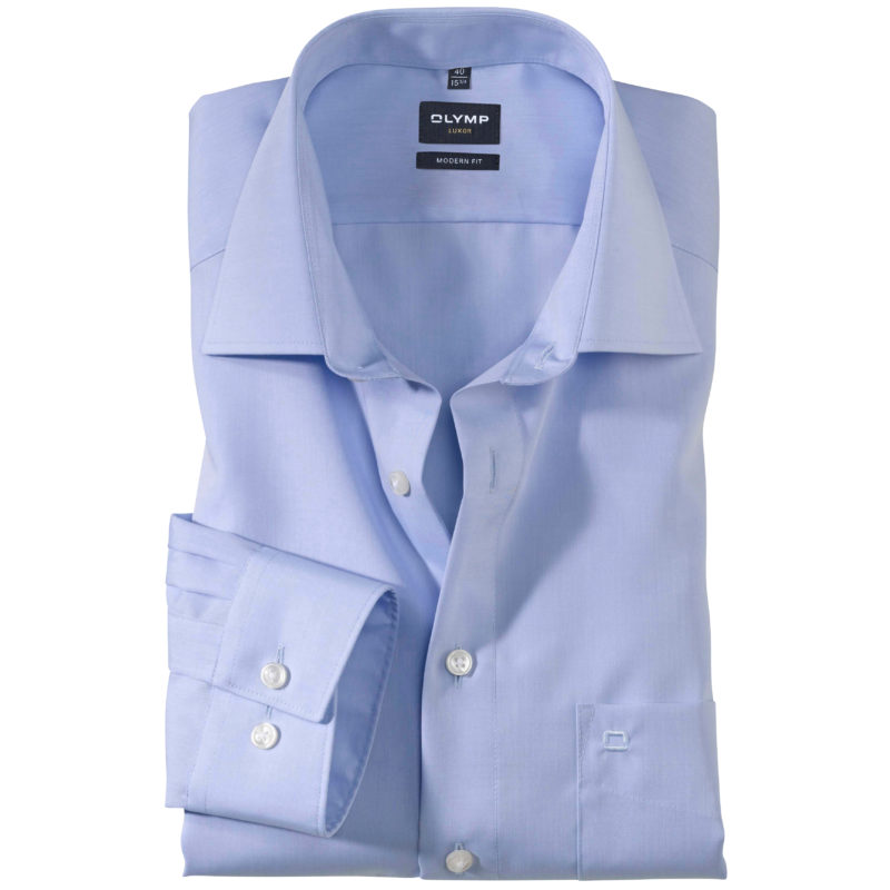 Olymp Men's Luxor Modern Fit Shirt - (Blue) | 1