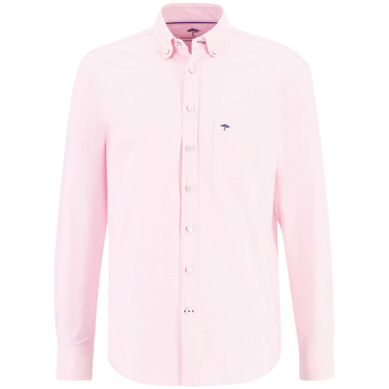 Fynch Hatton Men's Supersoft Oxford Plain Shirt - (Pink) | 1