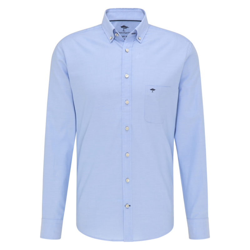 Fynch Hatton Men's Supersoft Oxford Shirt - (Blue) | 1