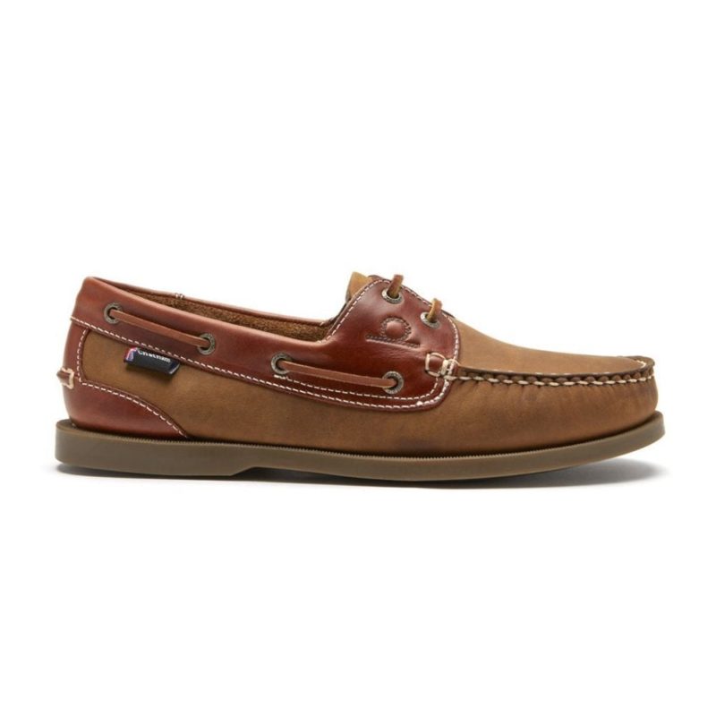 Chatham Men's Bermuda II G2 Premium Leather Boat Shoes - Walnut/seahorse | 1