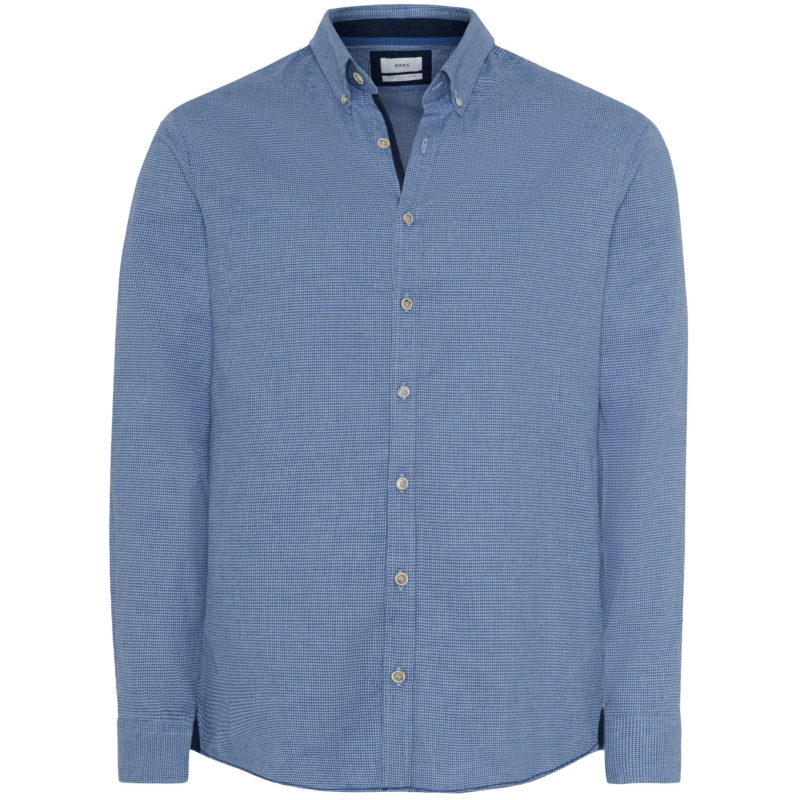 Brax Men's Daniel Light Flannel Shirt - (Blue) | 1