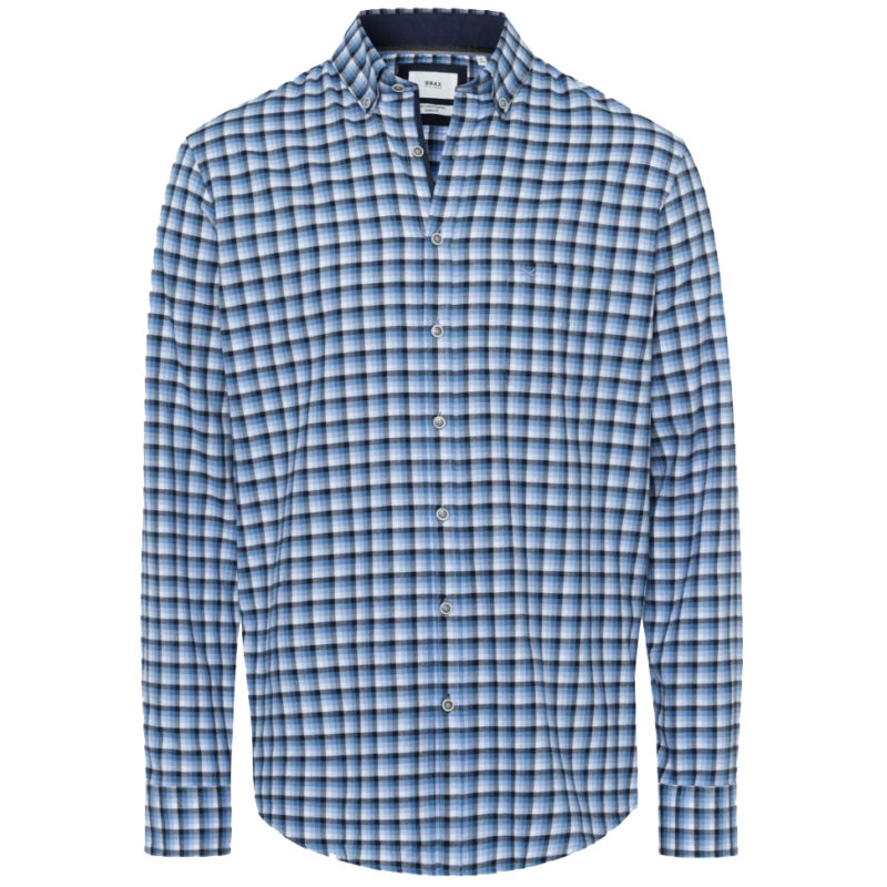 Brax Men's Daniel Winter Flannel Shirt - (Fjord) | 1