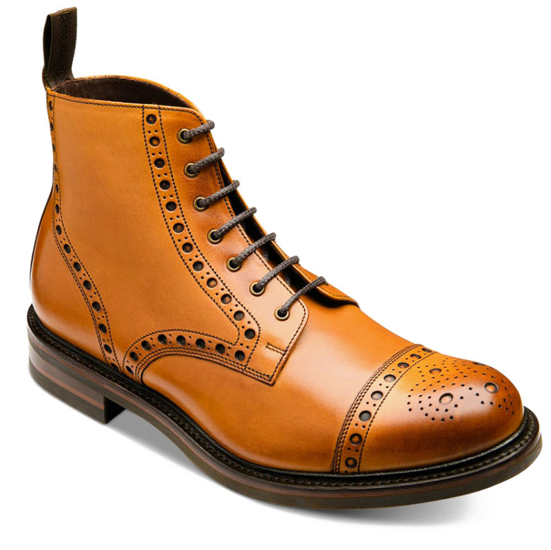 Loake Men's Loxley Hand-Painted Leather Boots - (Tan) | 1