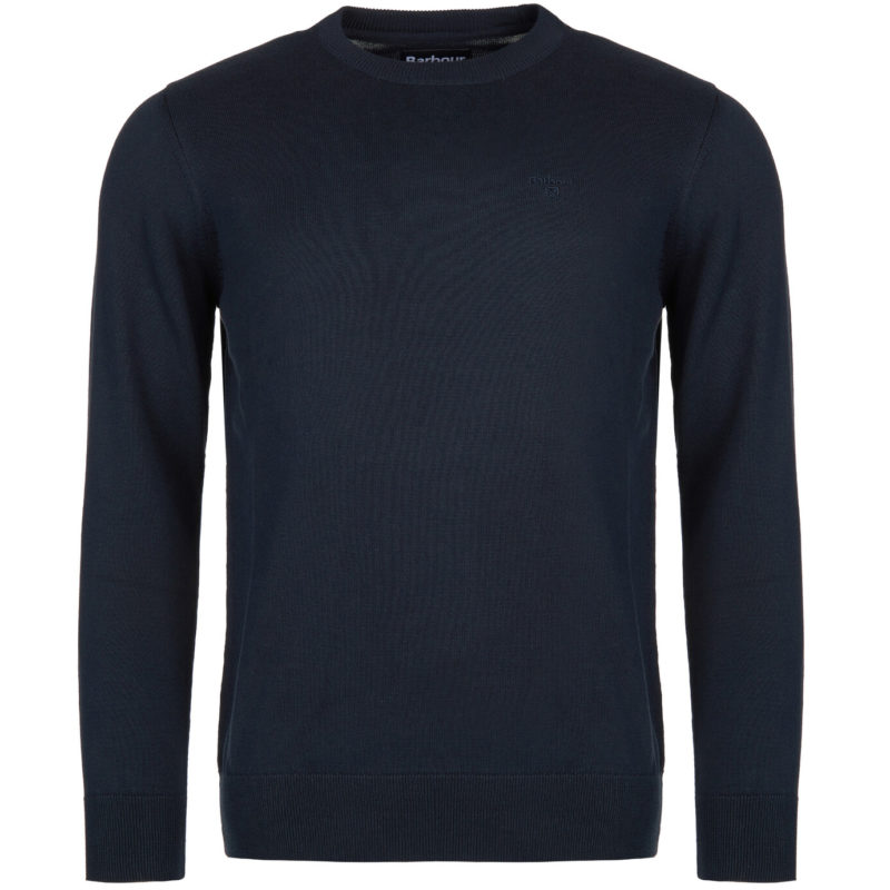 Barbour Men's Pima Cotton Crew Neck Sweater - (Navy) | 1