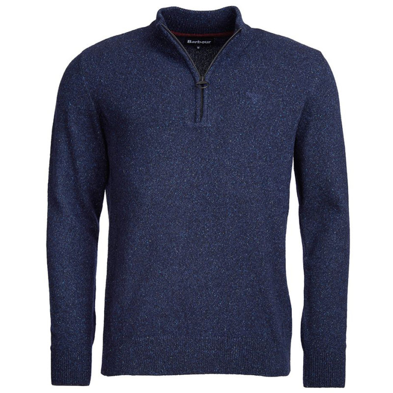 Barbour Men's Tisbury Half Zip Sweater - (Navy) | 1