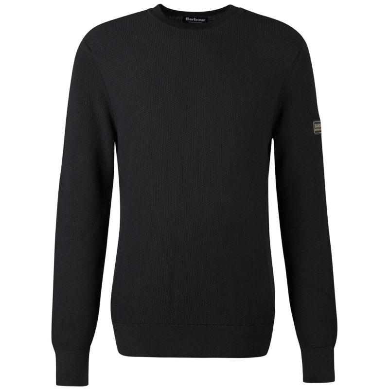 Barbour International Men's Drive Knitted Crew Neck Jumper - (Black) | 1